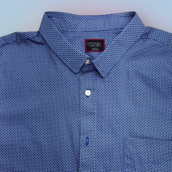 UNTUCKit Men's 3XL Blue Dress Shirt - Picture 1 of 3